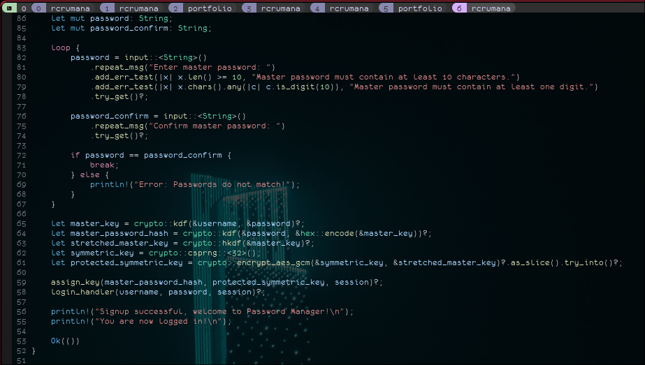 Screenshot of the Neovim configuration